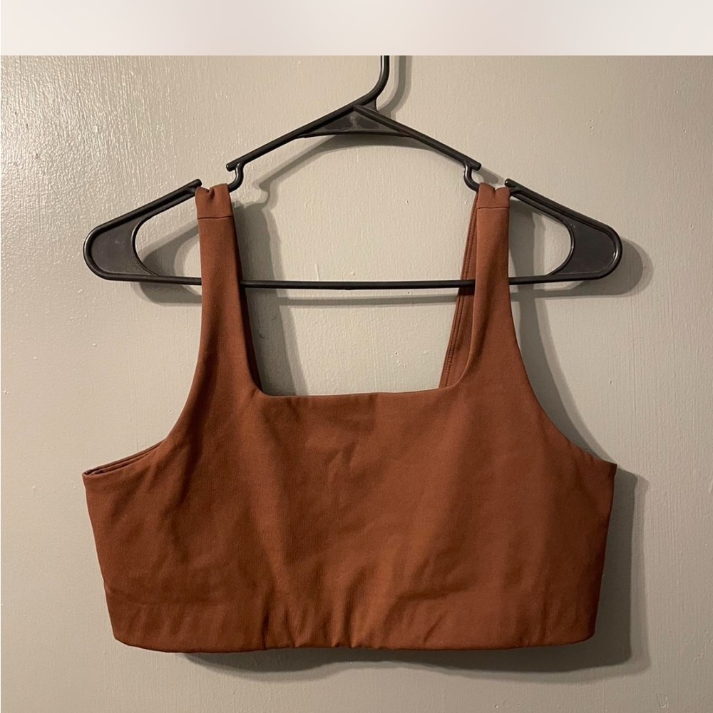 Girlfriend Collective Rust Brown Sports Bra